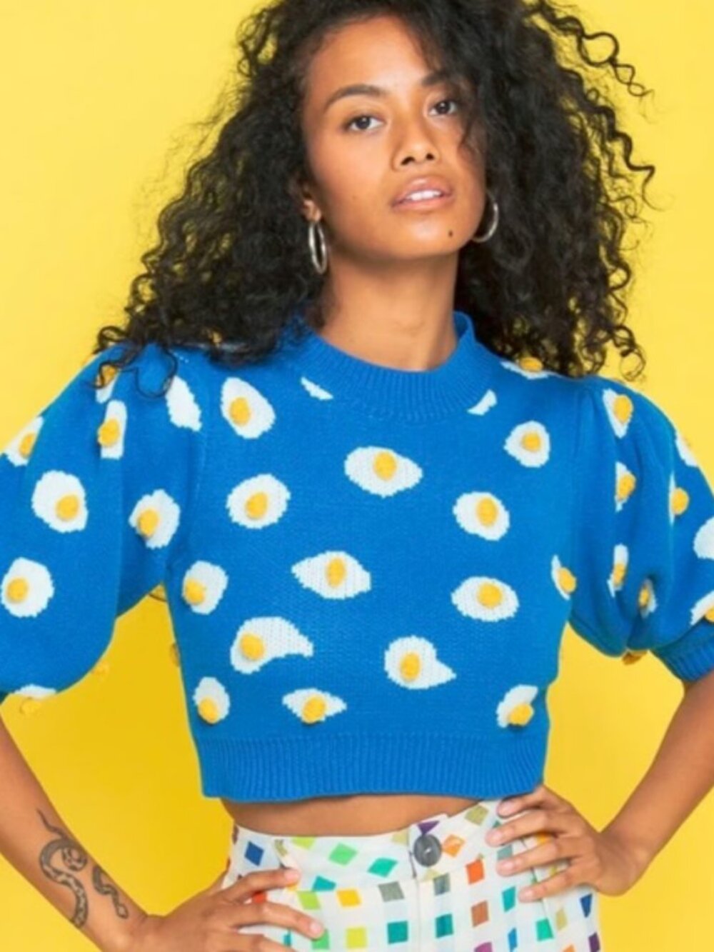 Fashion Brand Company Egg Knit Top RED